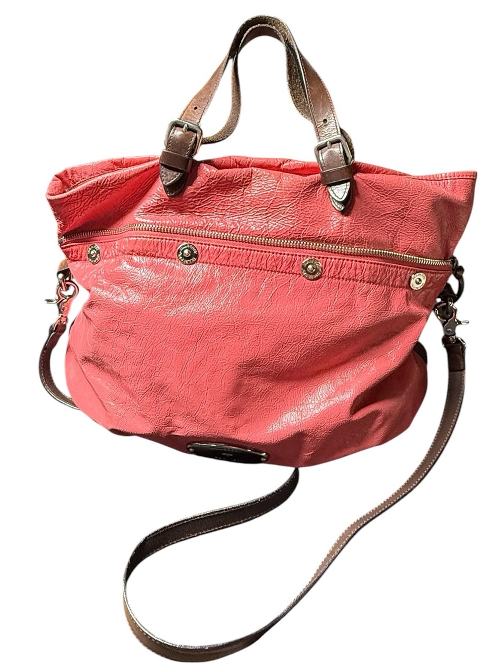 Mulberry, Flamingo Pink Large Hobo  Crossbody  with Handles Leather Bag